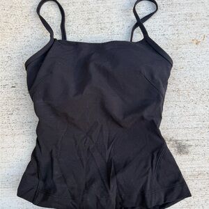 lululemon athletica black crisscross back camisole size 0